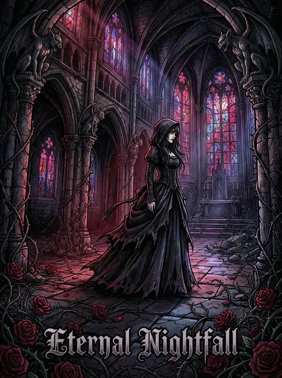 禁漫天堂 永夜降临 暗黑哥特动漫封面