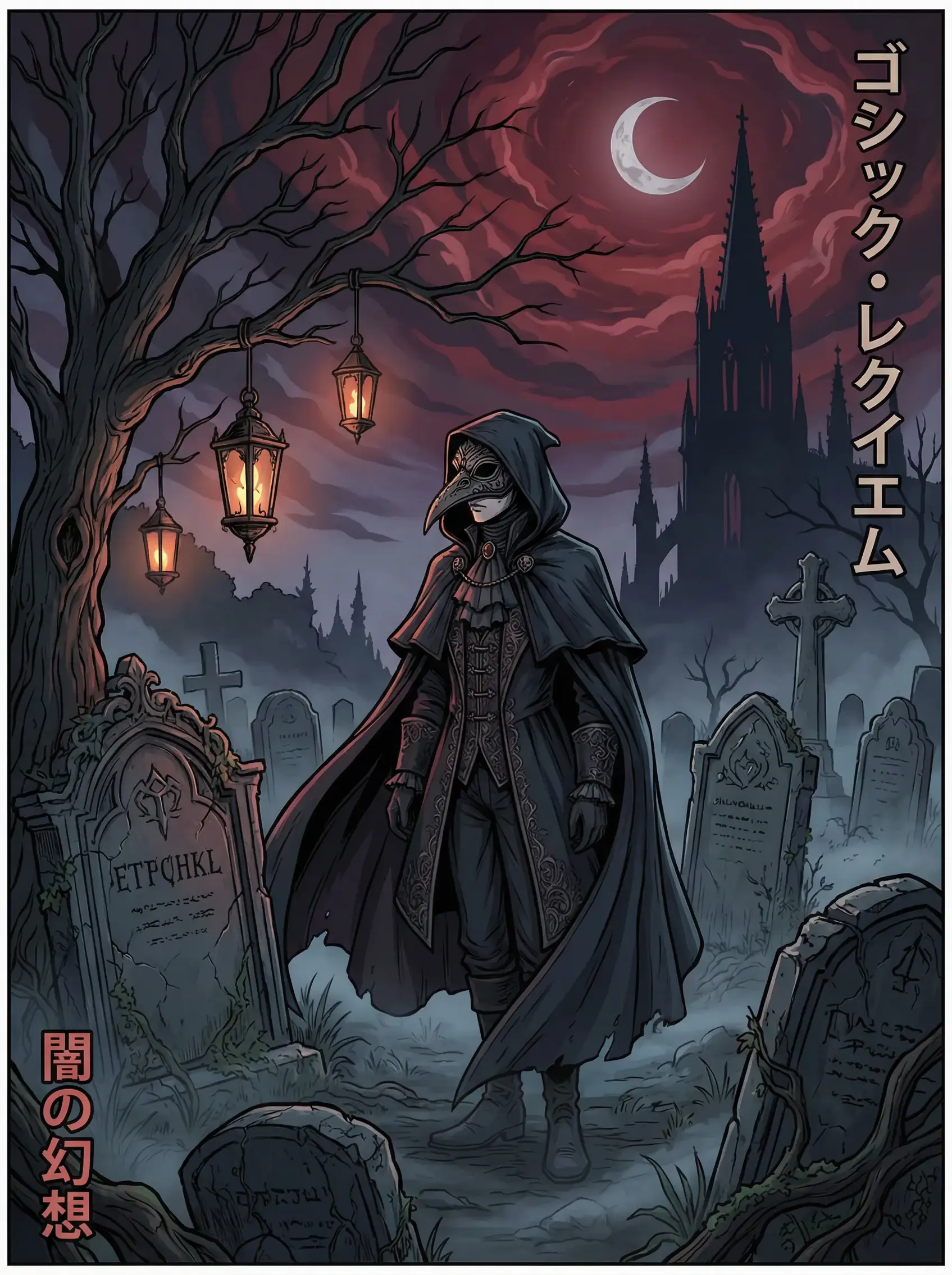 禁漫天堂 墓园安魂曲 暗黑哥特动漫封面